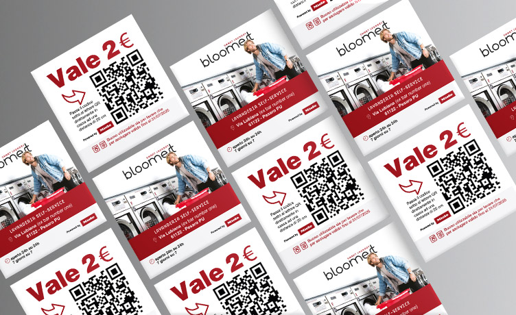 Cartoncini sconto stampati con QR Code differenti