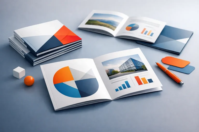 Stampa brochure quadrate per clienti B2B